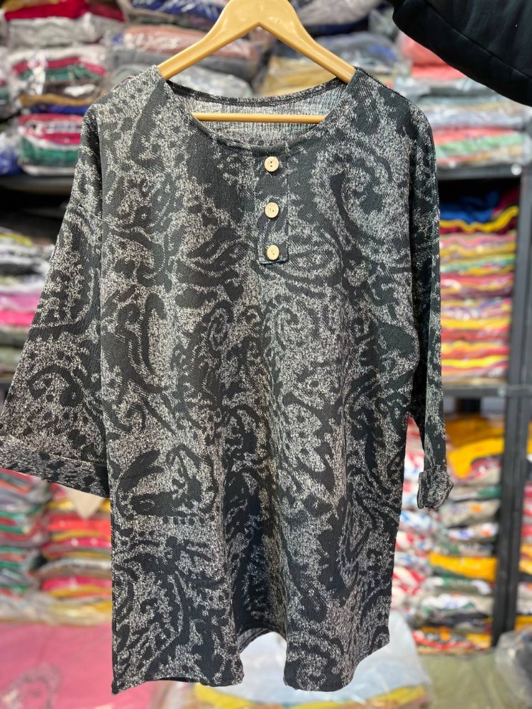 تونیک طرح دار قواره بزرگ کد 135747 - خرید تونیک زنانه عمده