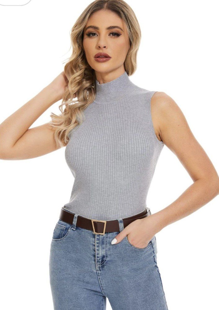 تاپ یقه اسکی 5سانت کد 136339 - خرید تاپ و تیشرت زنانه عمده