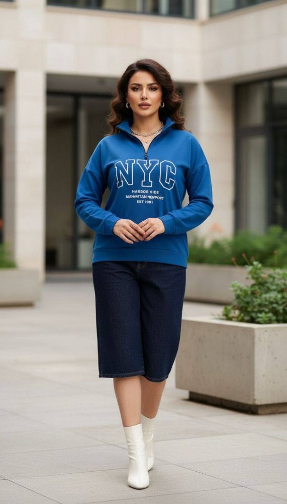 دورس نیم زیپ کد 138838 - خرید کاپشن و هودی زنانه عمده