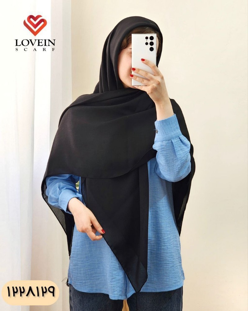 روسری نگار مشکی کد 139153 - خرید شال و روسری زنانه عمده