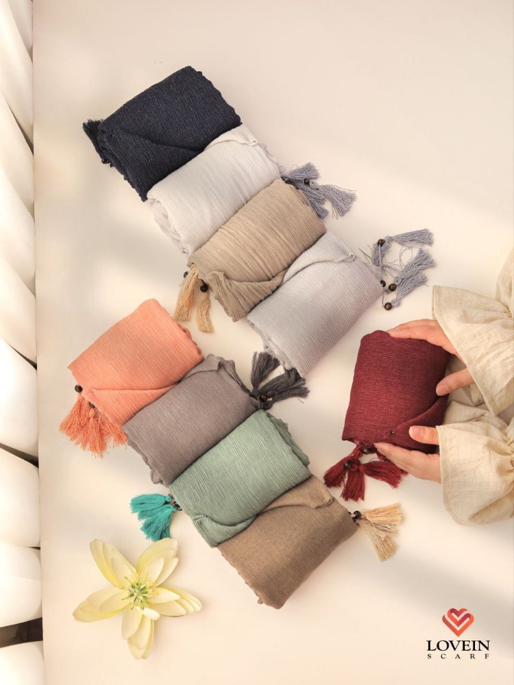 شال برشکا تک رنگ نارنجی کد 139166 - خرید شال و روسری زنانه عمده