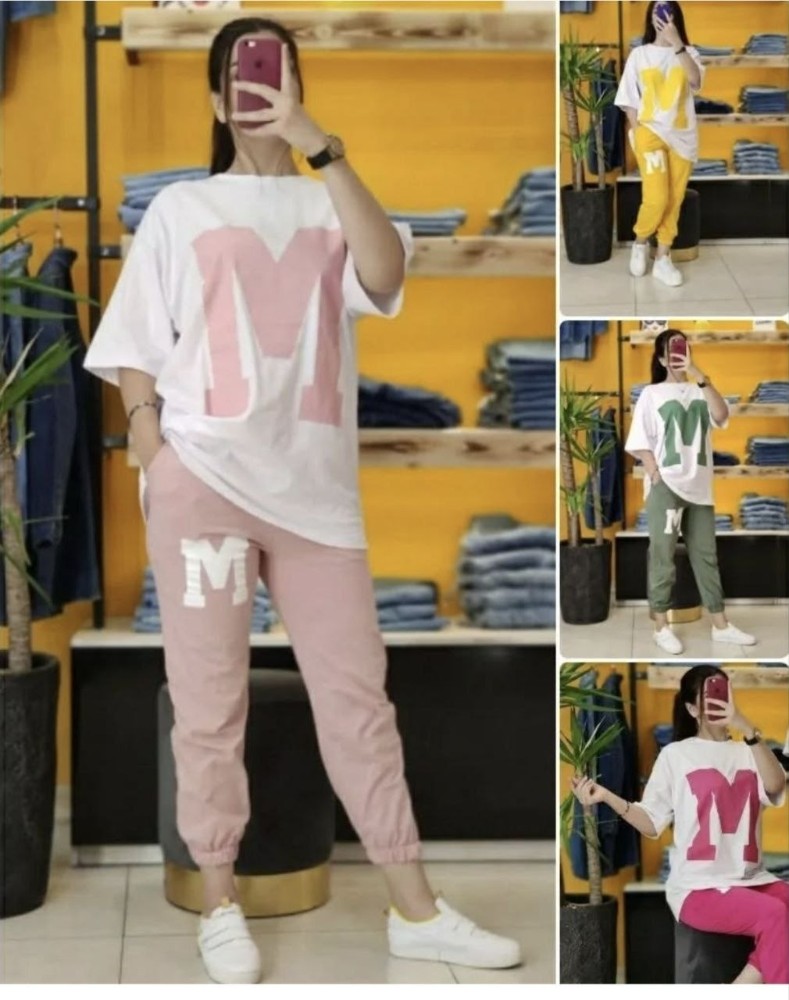 ست سویشرت و شلوار M کد 139844 - خرید ست تیشرت شلوار زنانه عمده