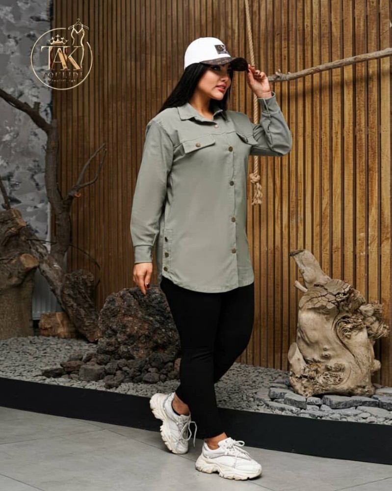 مانتو بغل دکمه قاپ کد 140023 - خرید مانتو زنانه عمده