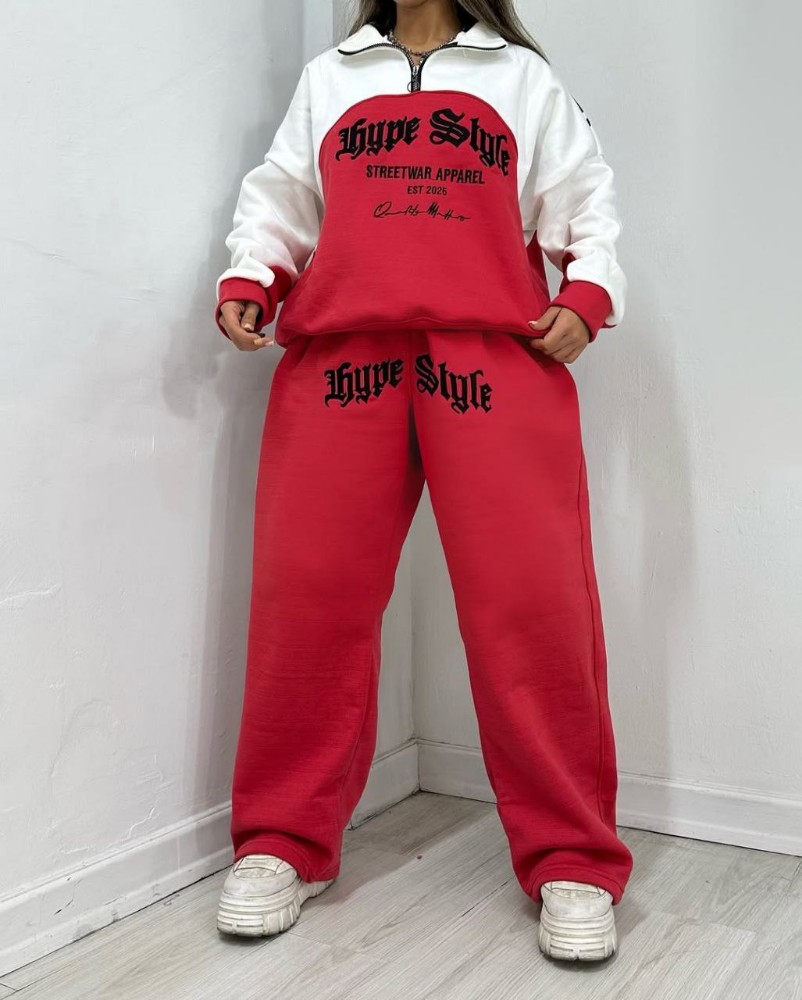 بلوزشلوارنیم زیپ کد 139894 - خرید ست بلوز شلوار زنانه عمده