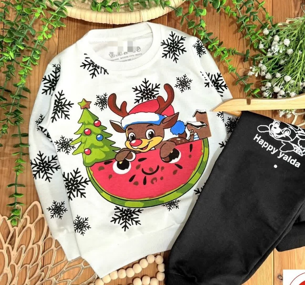 ست یلدایی (دخترانه و پسرانه) کد 140200 - خرید ست بلوز شلوار دخترانه عمده