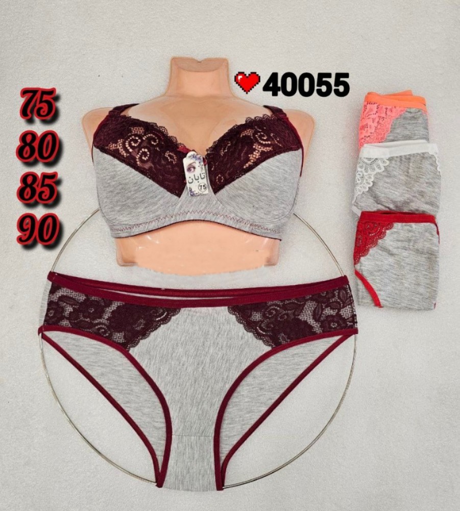 ⚜️ست ملانژ فنردار ⚜️ کد 85765 - خرید شورت و سوتین زنانه عمده