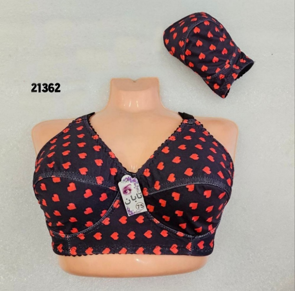 ️سوتین چاپی زیرنخی وسطدار ️ کد 140057 - خرید سوتین زنانه عمده