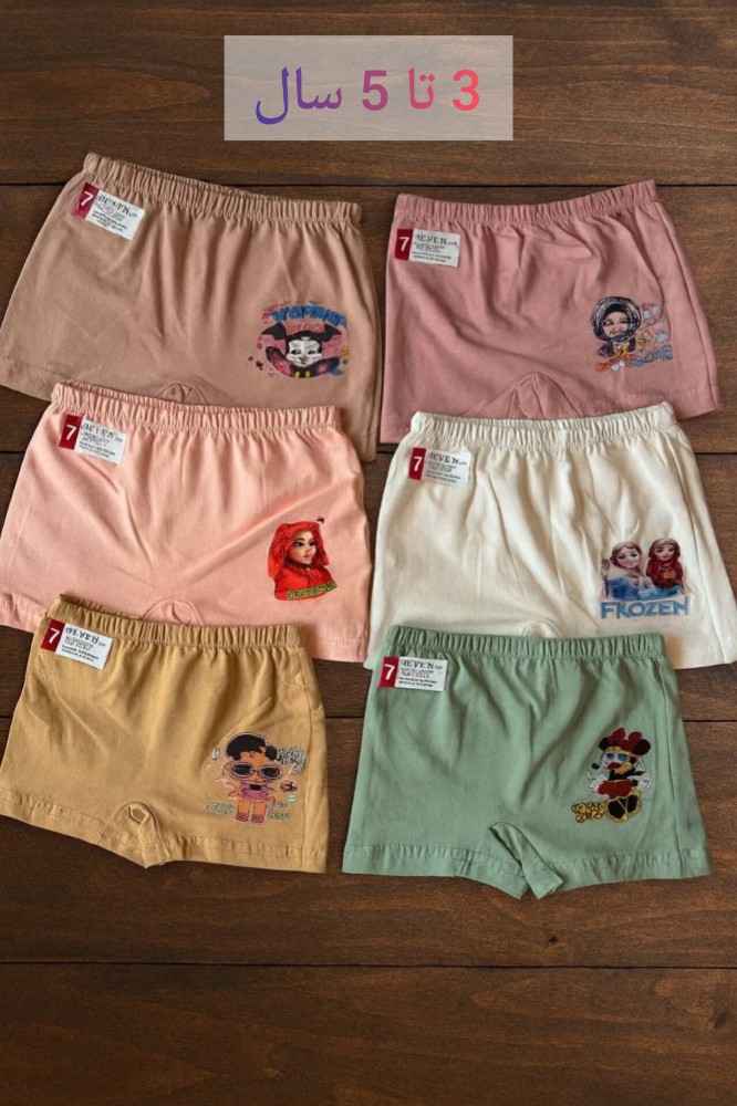 شورت نیم پا صددرصد نخ پنبه دخترانه اعلاء کد 117843 - خرید شورت پسرانه عمده