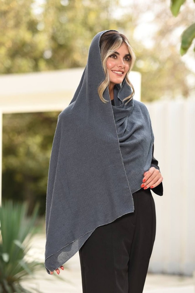 شال جاذبه رنگی دور لمه کد 139615 - خرید شال و روسری زنانه عمده