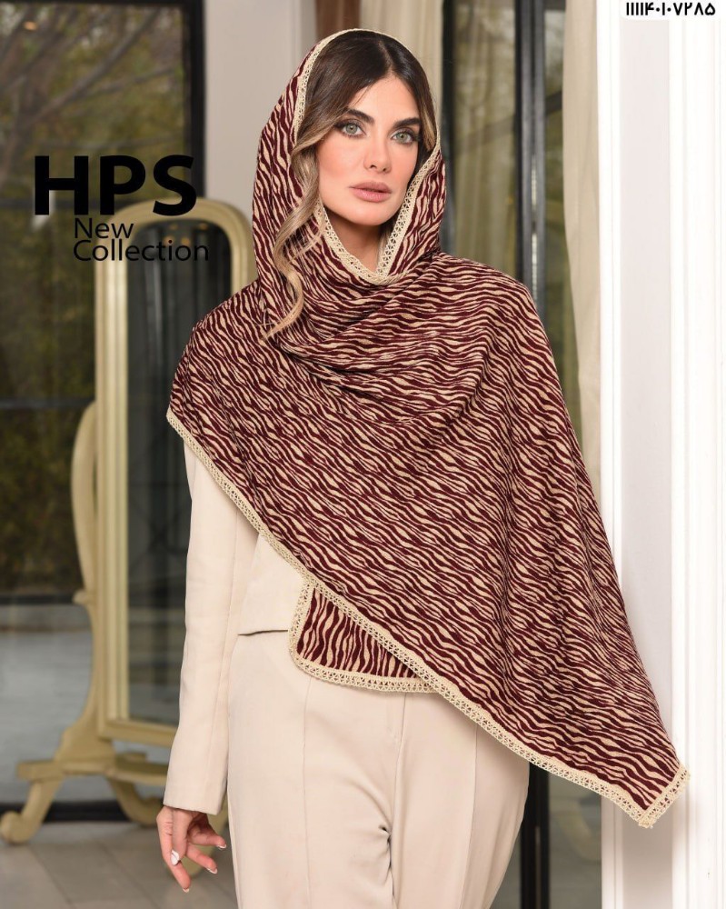شال پاییزه پلیسه لب گیپور کد 139798 - خرید شال و روسری زنانه عمده