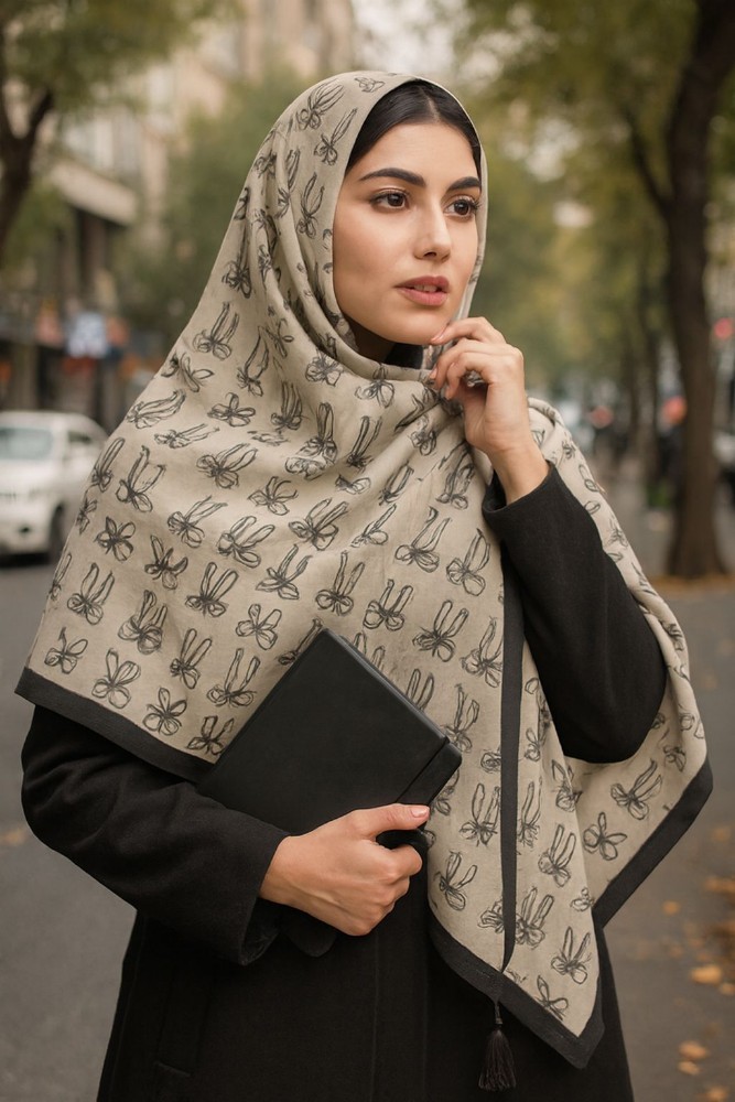 شال مخمل کد 140135 - خرید شال و روسری زنانه عمده