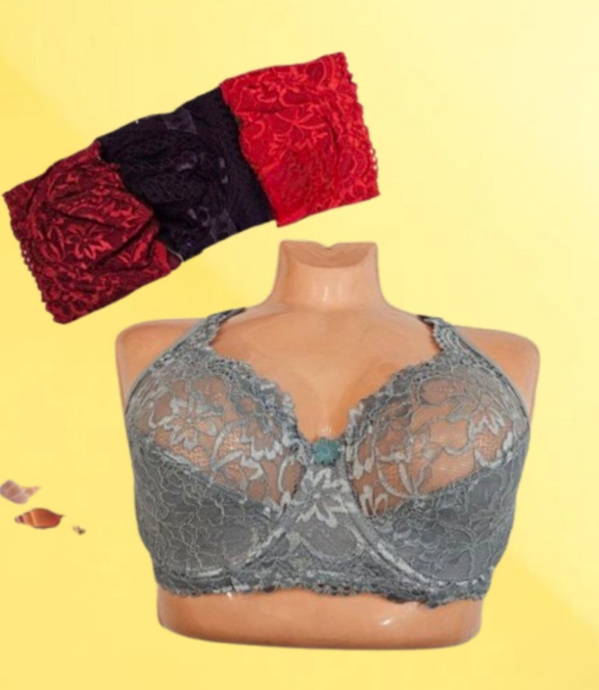 سوتین دانتل فنردار  کد 140084 - خرید سوتین زنانه عمده