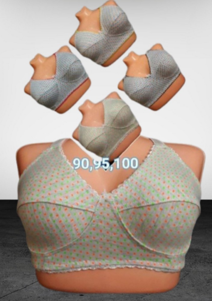 سوتین نخی ملانژ  رستمی دولایه   کد 140090 - خرید سوتین زنانه عمده