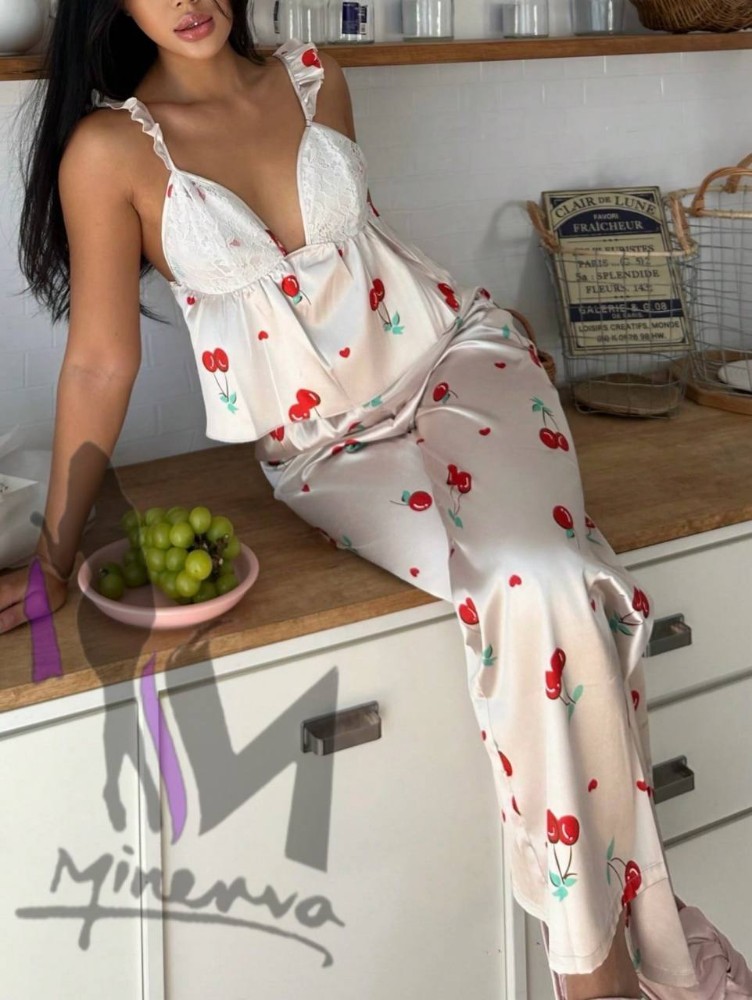 ست گیلاس بانو کد 139289 - خرید لباس خواب زنانه عمده