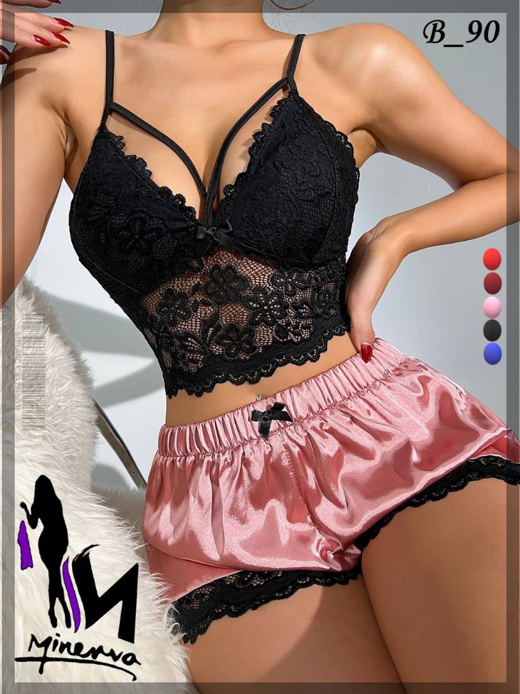 لباس خواب نیم تنه و شلورک کد 139354 - خرید لباس خواب زنانه عمده