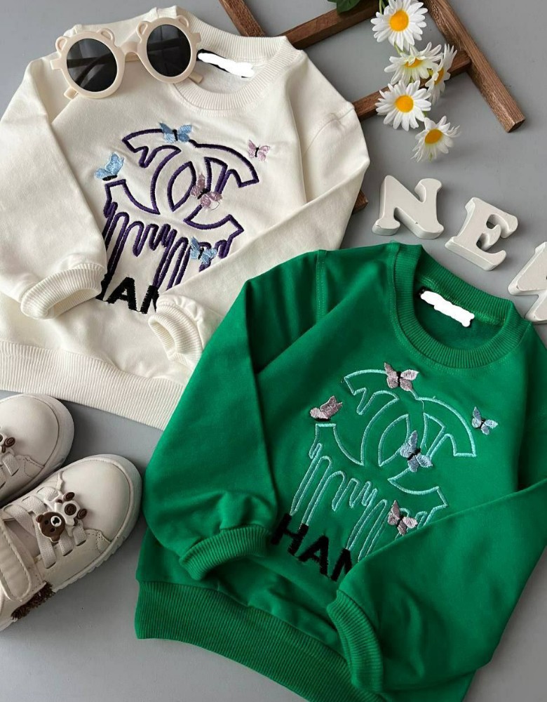 بلوز تک دخترانه گلدوزی پروانه کد 139980 - خرید بلوز تک دخترانه عمده