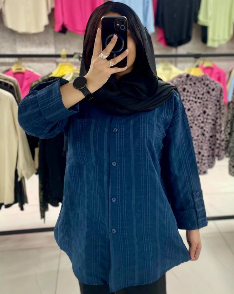 شومیز شانتون زنانه کوک دوزی کد 139708 - خرید شومیز زنانه عمده