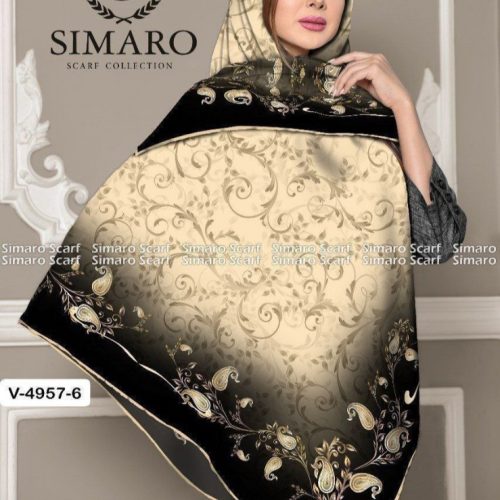 خرید عمده روسری سیمارو حریر کرپ سایز ۱۴۰
