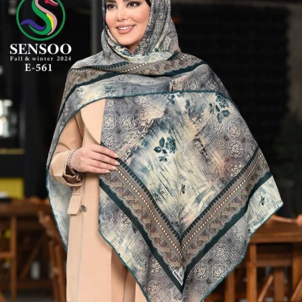 خرید عمده روسری کرپ حریر سایز ۱۲۰