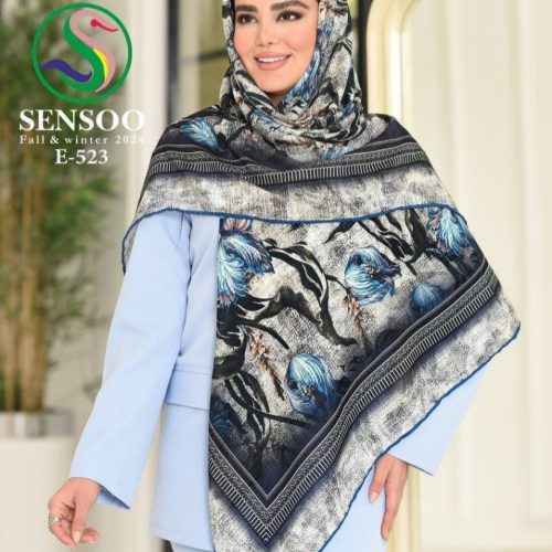 خرید عمده روسری کرپ حریر سایز ۱۲۰