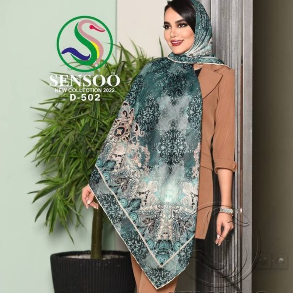 خرید عمده روسری کرپ حریر سایز ۱۲۰