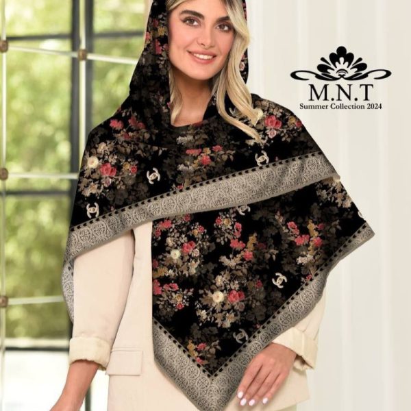 روسری زنانه کرپ حریرسایز ۱۲۰