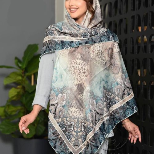 فروش عمده روسری کرپ حریر سایز ۱۴۰ - شال و روسری زنانه عمده