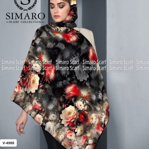 فروش عمده روسری کرپ حریر سایز ۱۴۰ - شال و روسری زنانه عمده