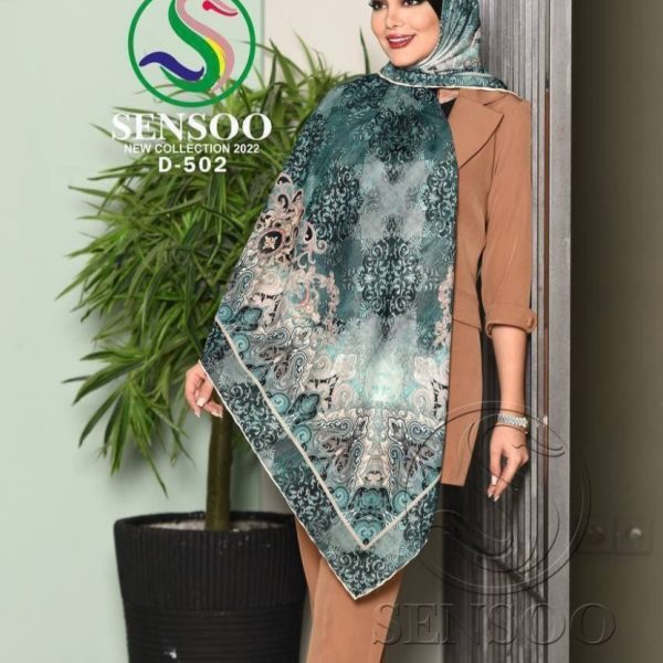 فروش عمده روسری کرپ حریر سایز ۱۴۰ - شال و روسری زنانه عمده