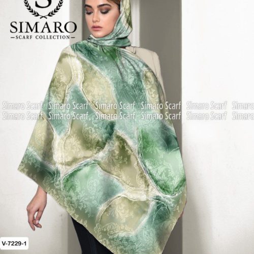 فروش عمده روسری زنانه کرپ حریر سایز ۱۲۰ - شال و روسری زنانه عمده