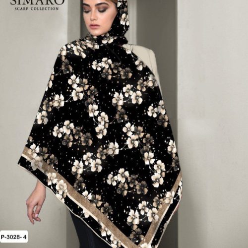 فروش عمده روسری زنانه کرپ حریر سایز ۱۲۰ - شال و روسری زنانه عمده