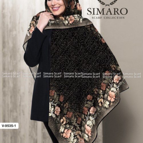 فروش عمده روسری زنانه کرپ حریر سایز ۱۲۰ - شال و روسری زنانه عمده