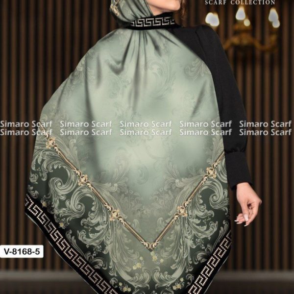 فروش عمده روسری زنانه کرپ حریر سایز ۱۲۰ - شال و روسری زنانه عمده