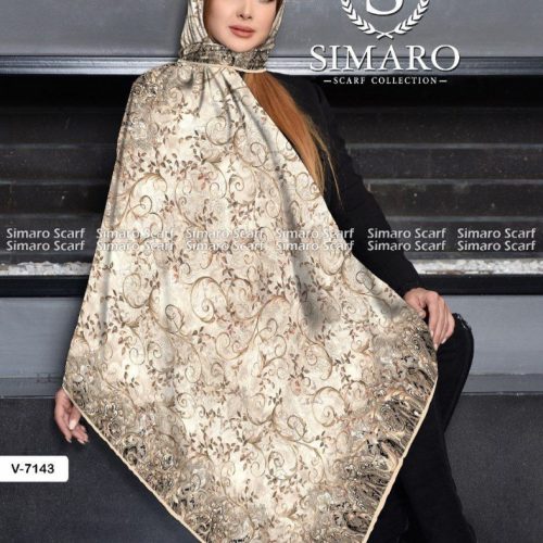 فروش عمده روسری کرپ حریر سایز ۱۴۰ - شال و روسری زنانه عمده