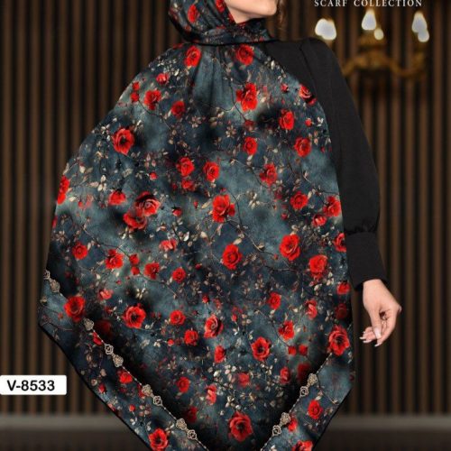 فروش عمده روسری کرپ حریر سایز ۱۴۰ - شال و روسری زنانه عمده