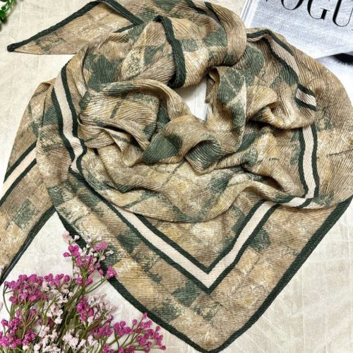 فروش عمده روسری پلیسه بهاره زنانه سایز ۱۳۰ - شال و روسری زنانه عمده
