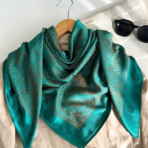 خرید عمده روسری ابریشم برجسته دورو