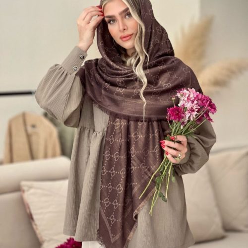 خرید عمده روسری ابریشم ژاکارد لمه سایز ۱۴۰