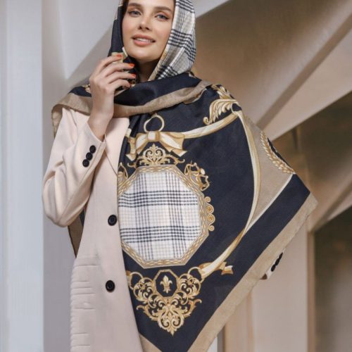 خرید عمده روسری نخی ژاکارد زنانه سایز ۱۴۰