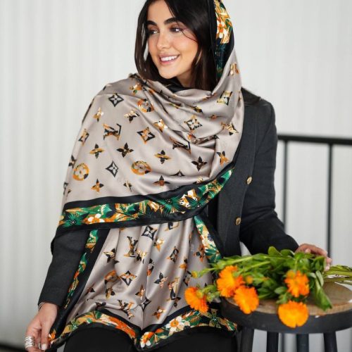 خرید عمده شال ابریشم ژاکارد زنانه