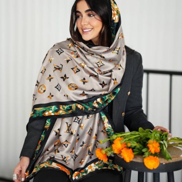 خرید عمده شال ابریشم ژاکارد زنانه