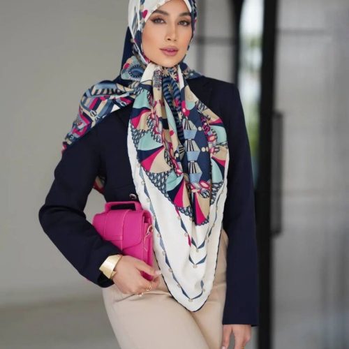 فروش عمده روسری ابریشم توییل زنانه سایز ۱۴۰ - شال و روسری زنانه عمده