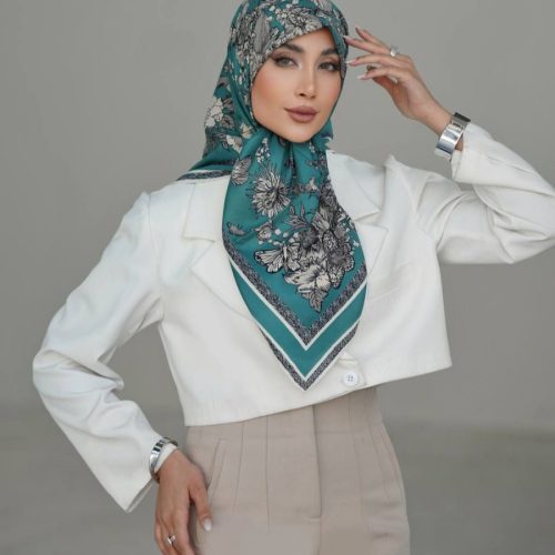 فروش عمده روسری ابریشم توییل زنانه سایز ۱۰۰ - شال و روسری زنانه عمده