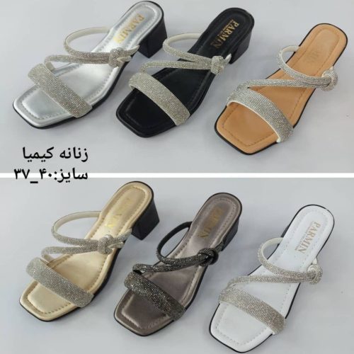 فروش عمده صندل زنانه پاشنه دار مدل کیمیا کد 131795