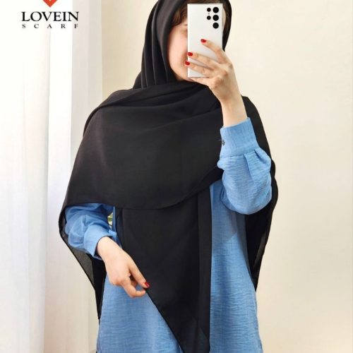 روسری نگار مشکی کد 139153 - خرید شال و روسری زنانه عمده