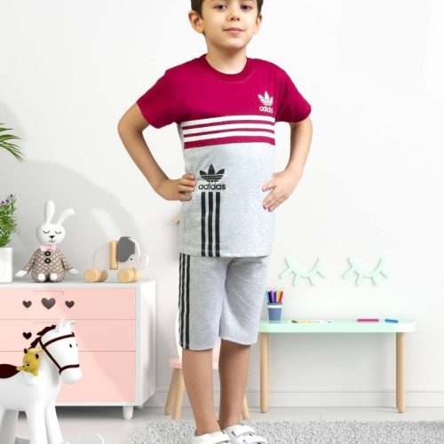 خرید عمده تی شرت شلوارک ادیداس - ست تیشرت شلوارک پسرانه عمده