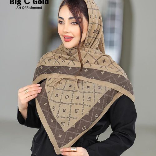 فروش عمده روسری زنانه حریر چاپی سایز ۱۰۰ - شال و روسری زنانه عمده