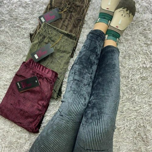 خرید عمده 🔥شلوار مخمل کبریتی رنگی🔥