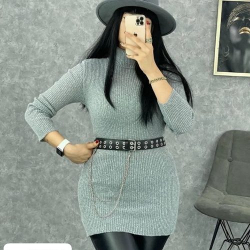 خرید عمده تونیک یقه اسکی کشبافت کبریتی