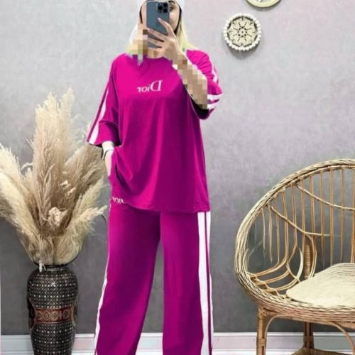 خرید عمده ست تیشرت شلوار دورس اسپان - ست تیشرت شلوار زنانه عمده